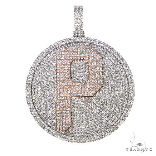RINA - For Him CUSTOM Custom Made Two Tone Diamond Letter Pendant 67474 – Pendant