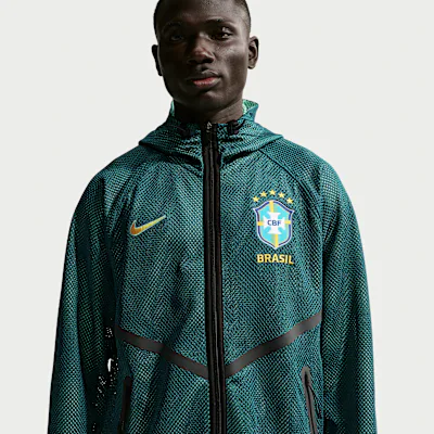 Nike Brazil Men's Nike Dri-FIT Football Anthem Jacket - Geode Teal/Light Menta/Midwest Gold