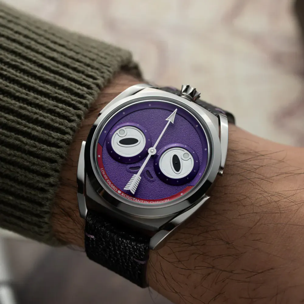 Louis Erard X Konstantin Chaykin Unfrogettable Purple 40mm Limited Edition Mens Watch in Purple, additional product view 3