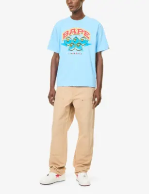 A BATHING APE Bape Twin Sta Graphic-Print Cotton T-Shirt detail 2