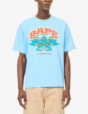 A BATHING APE Bape Twin Sta Graphic-Print Cotton T-Shirt detail 3
