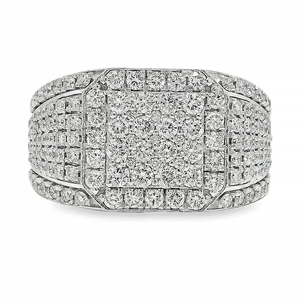 MARYAM - For Him Factory (Mass Production) Silver Vault Lab Diamond Ring – 71149 in 7 – Ring