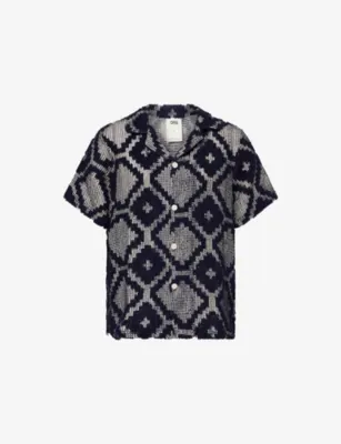 OAS Trastevere Cuba Cotton-Blend Crochet Shirt in BLUE – Mens | Underwear & socks | Underwear | T-Shirts