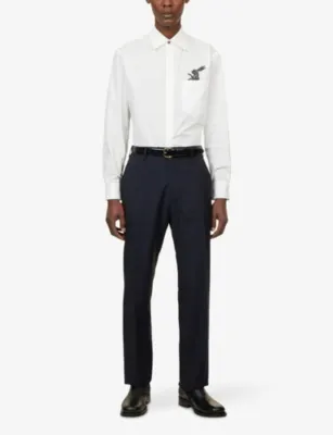 PAUL SMITH Embroidered-Rabbit Long-Sleeve Cotton Shirt detail 2