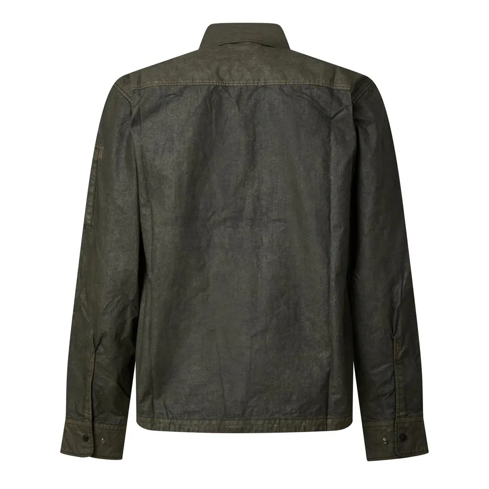 CP Company Men's Resined Cotton Full-Zip Overshirt detail 2