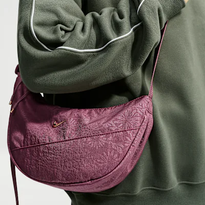 Nike Aura Floral Crescent Cross-Body Bag (4L) - Pink Smoke/Pink Smoke/ROSE GOLD BRL