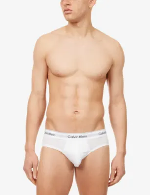 CALVIN KLEIN Icon Pack of Three Stretch-Cotton Briefs detail 2