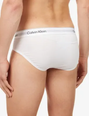 CALVIN KLEIN Icon Pack of Three Stretch-Cotton Briefs detail 3