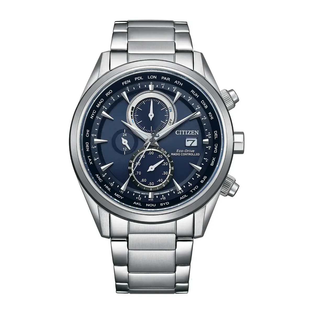 Citizen World Chronograph A.T 43mm Mens Watch Blue