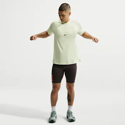 Nike Fast Men's Dri-FIT Brief-Lined Running 1/2-Length Tights - Tar