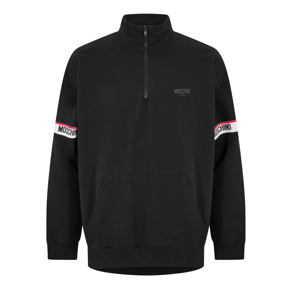 Moschino Men's Tape QZ 1/4 Zip Fleece