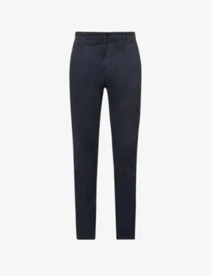 NUDIE JEANS Easy Alvin Tapered-Leg Stretch-Cotton Trousers - 32/32 in DARK MIDNIGHT – Mens | Trousers & shorts | Casual