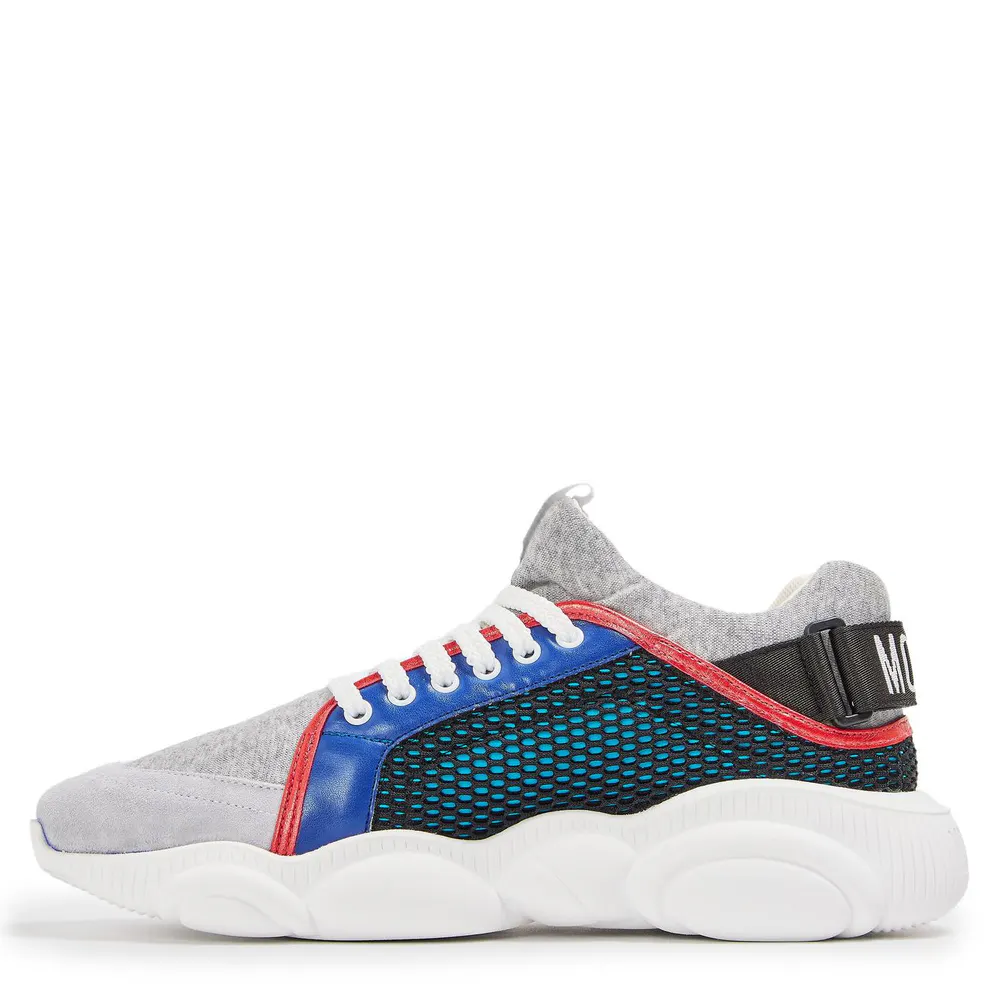 Moschino Men's Low-Top Trainers in Light Blue, additional product view 2