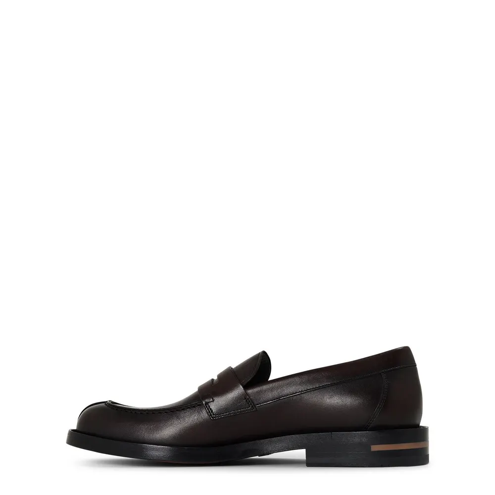 Boss Enri Loaf Ltpe 10246727 01 Loafers Mens in Dark Brown, additional product view 2