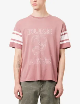 DUKE & DEXTER Rising Printed Cotton T-Shirt detail 3