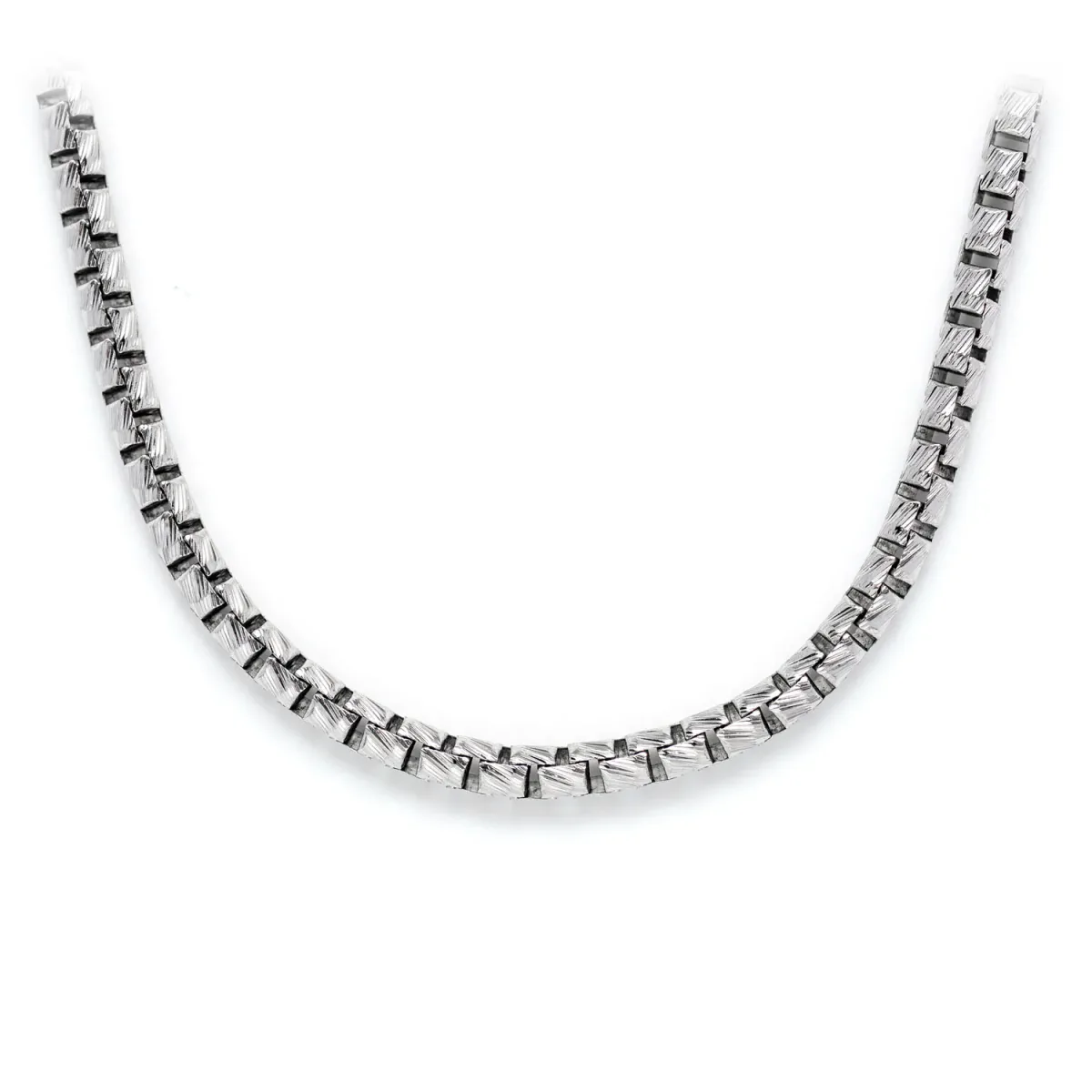 For Him Sterling Silver Diamond-Cut Box Chain in 3mm / 925 Sterling Silver / 22" – Chain