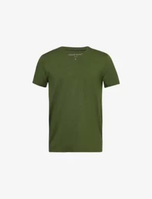 DEREK ROSE Basel 15 V-neck short-sleeve stretch-jersey T-shirt