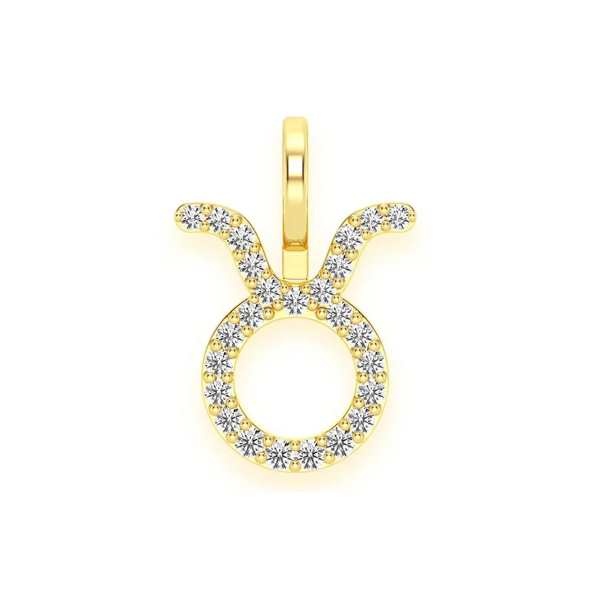 For Him Astrology Zodiac Diamond Pendant in Taurus / Yellow Gold / Natural Diamond – Pendant