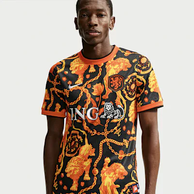 Nike Netherlands x Patta Men's Academy Pro Short-Sleeve Football Top - Black/White