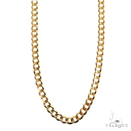 JALGAS - ROYAL CHAIN GROUP 14k Yellow Gold Solid Thin Curb chain 3mm 24 inches 69524 in Yellow – Chain