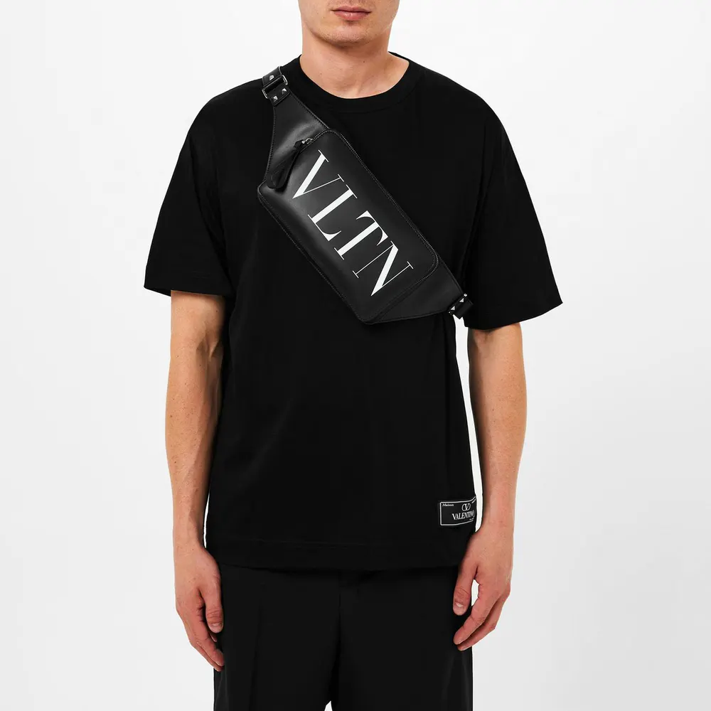 Valentino Garavani Logo Belt Bag in Black 0NI, additional product view 3