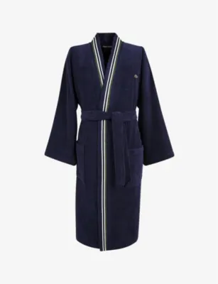 LACOSTE Marine cotton bath robe