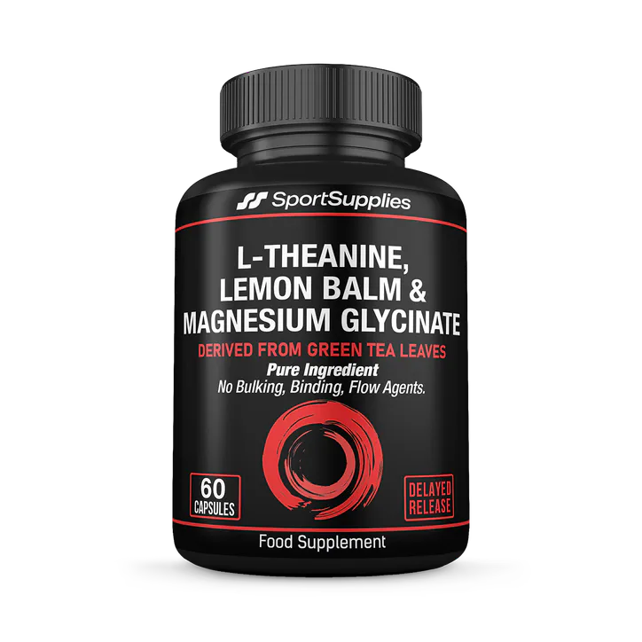 SS Sport Supplies L-Theanine with Chelated Magnesium Glycinate and Lemon Balm Extract for Clam Night & Reset