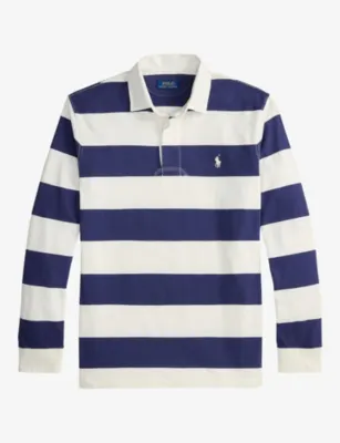 POLO RALPH LAUREN Stripe Rugby Cotton Polo Shirt