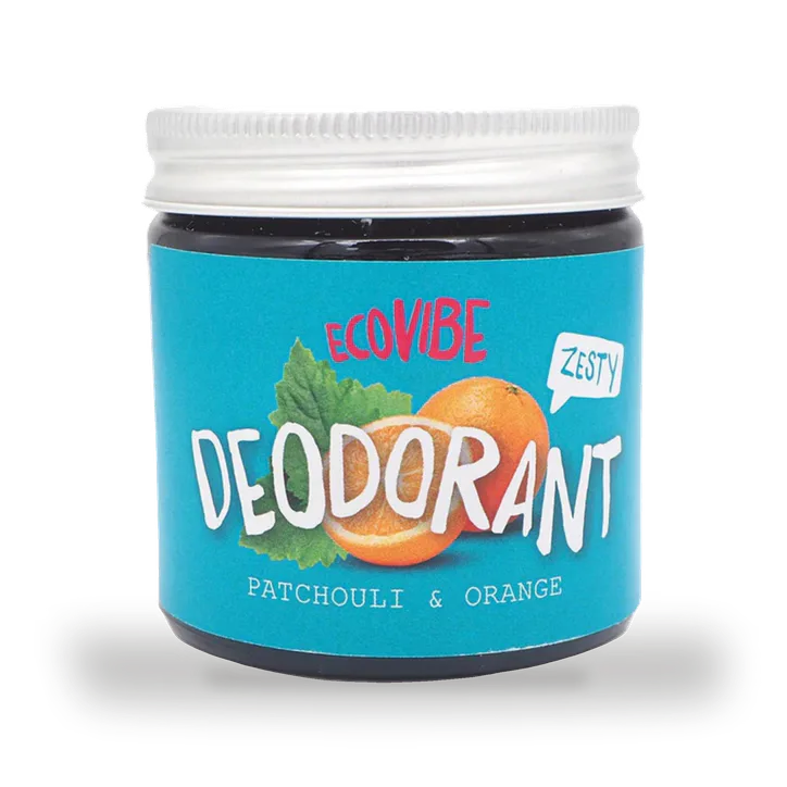 EcoVibe Natural Deodorant Balm (with Essential Oils - Patchouli & Orange)