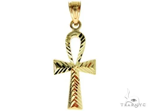 MARYAM - For Him Factory (Mass Production) 10K Gold Small Ankh Pendant 57104 – Pendant