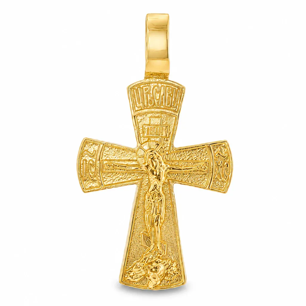 RINA - For Him FACTORY Holy Gold Cross Crucifix 43348 in Yellow Gold – Pendant