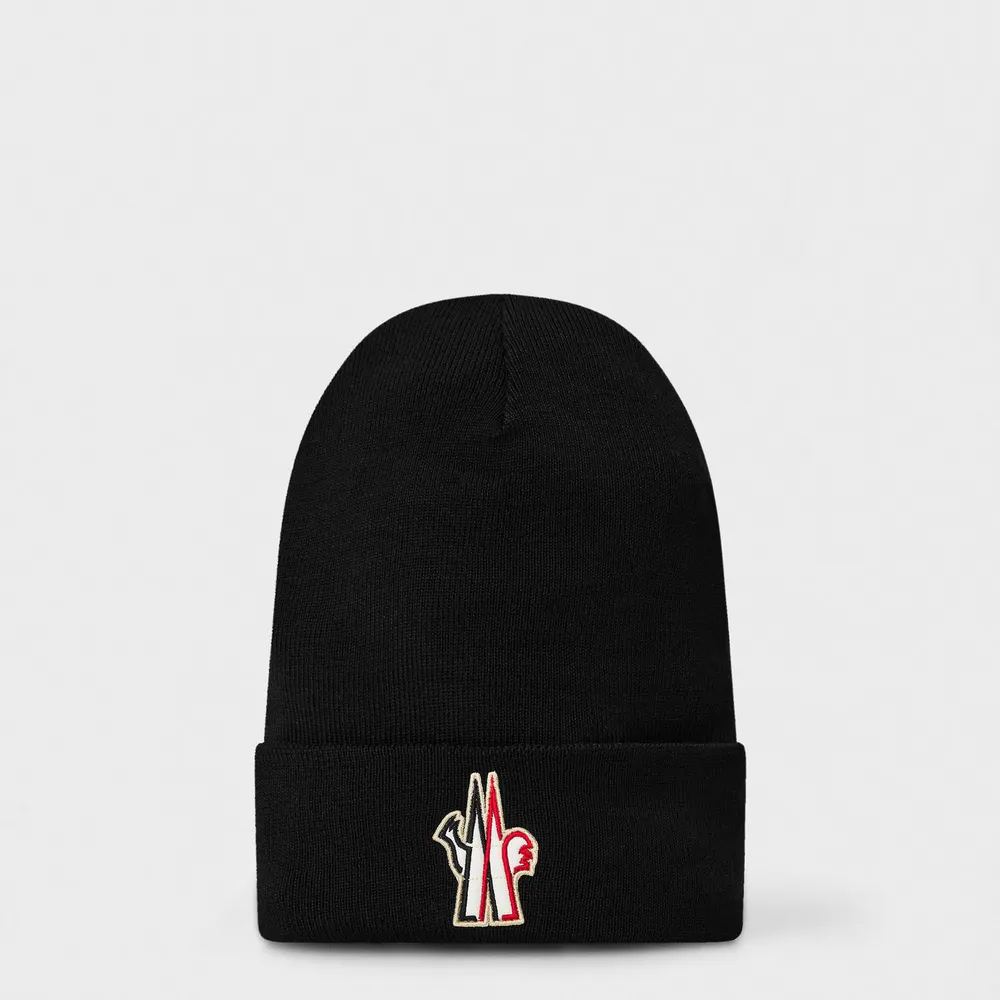 Moncler Grenoble Men's Logo Ribbed Knit Cuffed Beanie