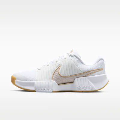Nike GP Challenge Pro Men's Hard Court Tennis Shoes - White/Summit White/Linen/Light Orewood Brown