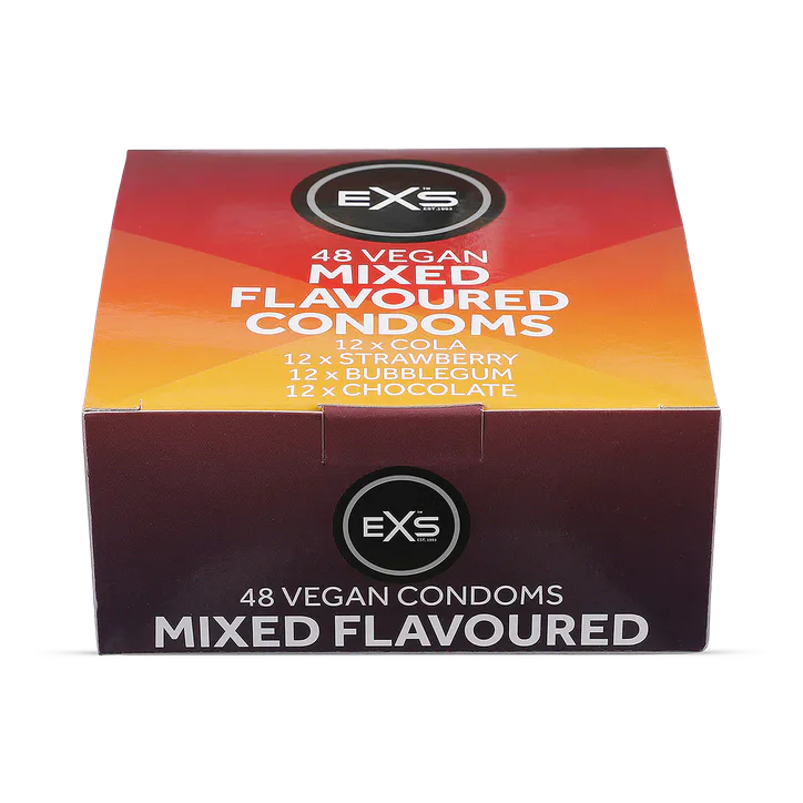 EXS Mixed Flavoured Condoms Vegan 4 Flavours 48 Pack detail 2