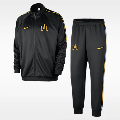 Nike Los Angeles Lakers City Edition Men's Nike NBA Club Peak Tracksuit - Black/Amarillo
