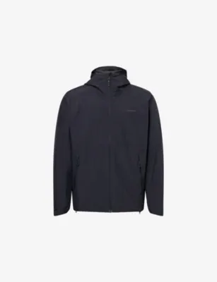 SALOMON Outscape 2L Logo-Patch Shell Jacket in DEEP BLACK – Mens | Coats & jackets | Lightweight