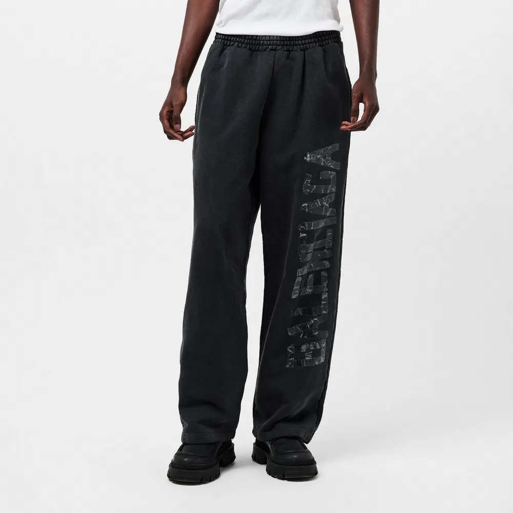 Balenciaga Men's Wide Leg Trousers in Faded Wash Blk, additional product view 3