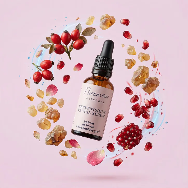 Puremess Skincare Replenishing Serum 30ml - Geranium detail 2