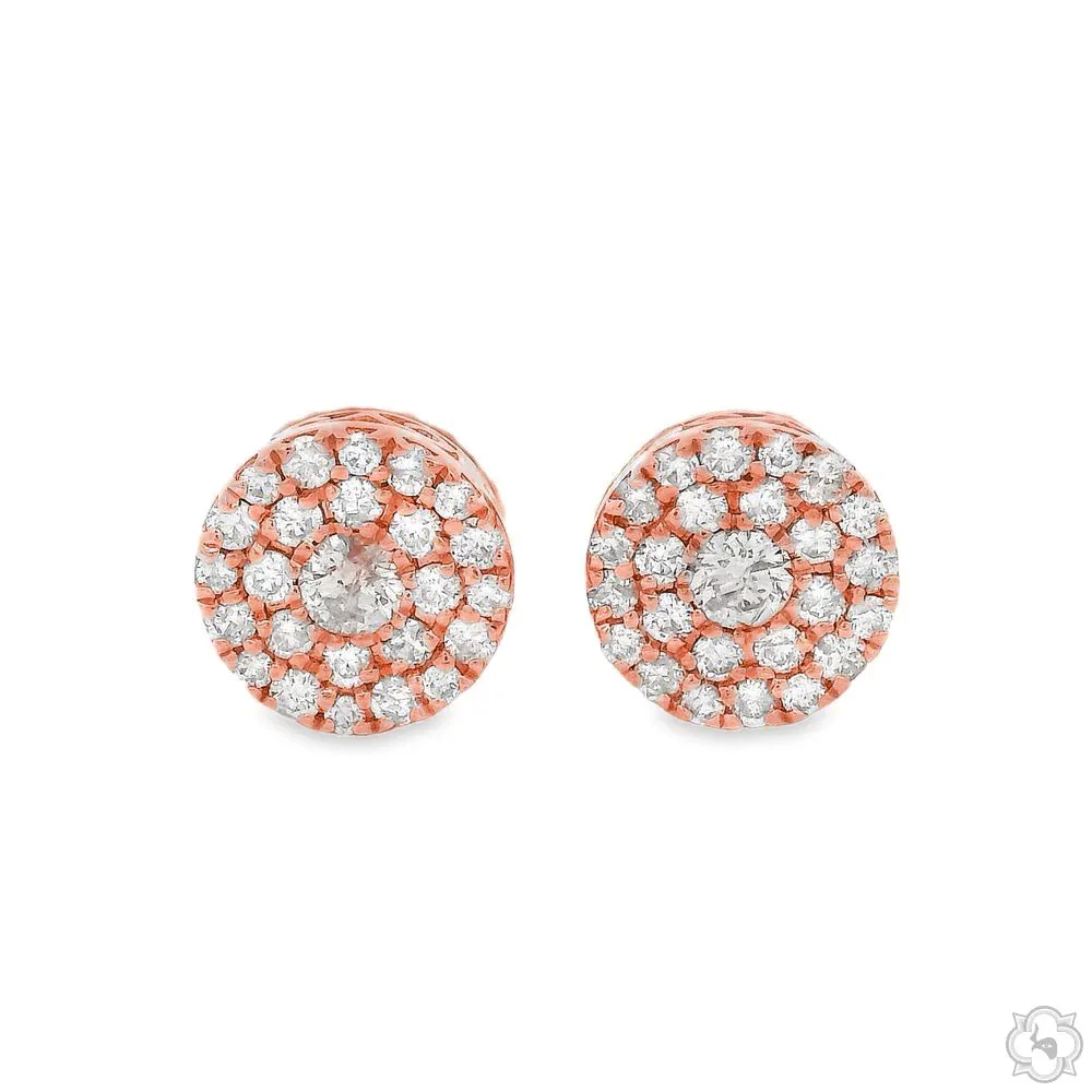 ANNA - CONSCIOUS DIAMONDS 14K Gold Diamond Cluster Earrings 65957 in Rose Gold – Earrings