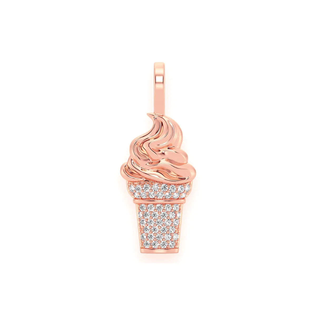 For Him Ice Cream Diamond Pendant in Rose Gold / Natural Diamond – Pendant