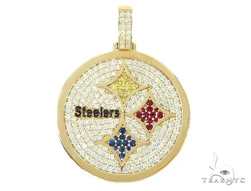 RINA - For Him CUSTOM 14K Yellow Gold Large Custom Steelers Pendant 65748 in Rose Gold – Pendant
