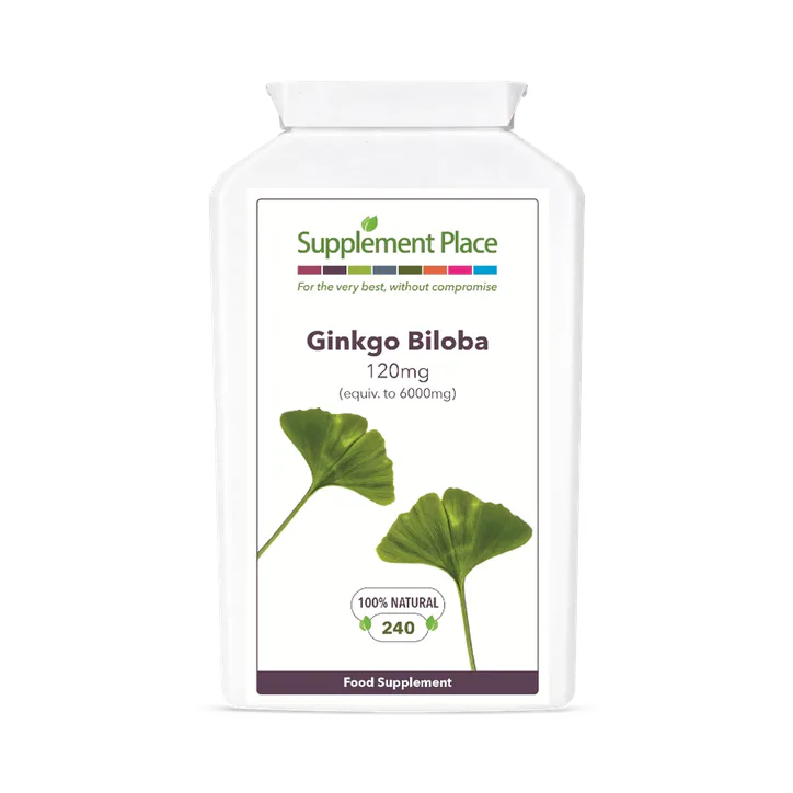 Supplement Place Ginkgo Biloba 120mg | Equivalent to 6,000mg | 240 Capsules