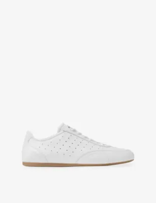 JIMMY CHOO Sunny Leather Trainers - EUR 40 / 6 UK MEN in V WHITE/GUM – Mens | Trainers | Lace up trainers