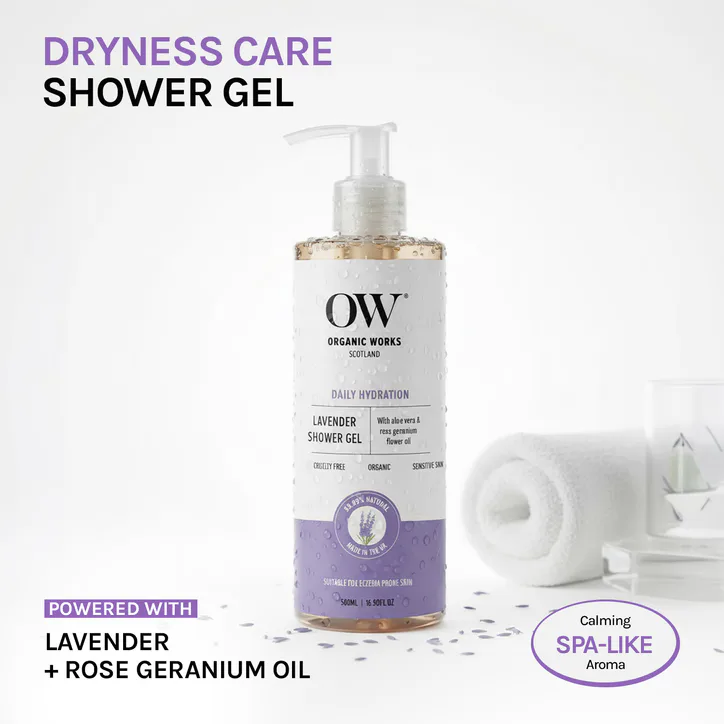 Organic Works Lavender Shower Gel 500ml, additional product view 3