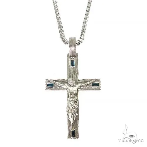 MARYAM - For Him SILVER Midnight Redemption Cross Pendant Set 69687 in 18 Inches – Pendant Set