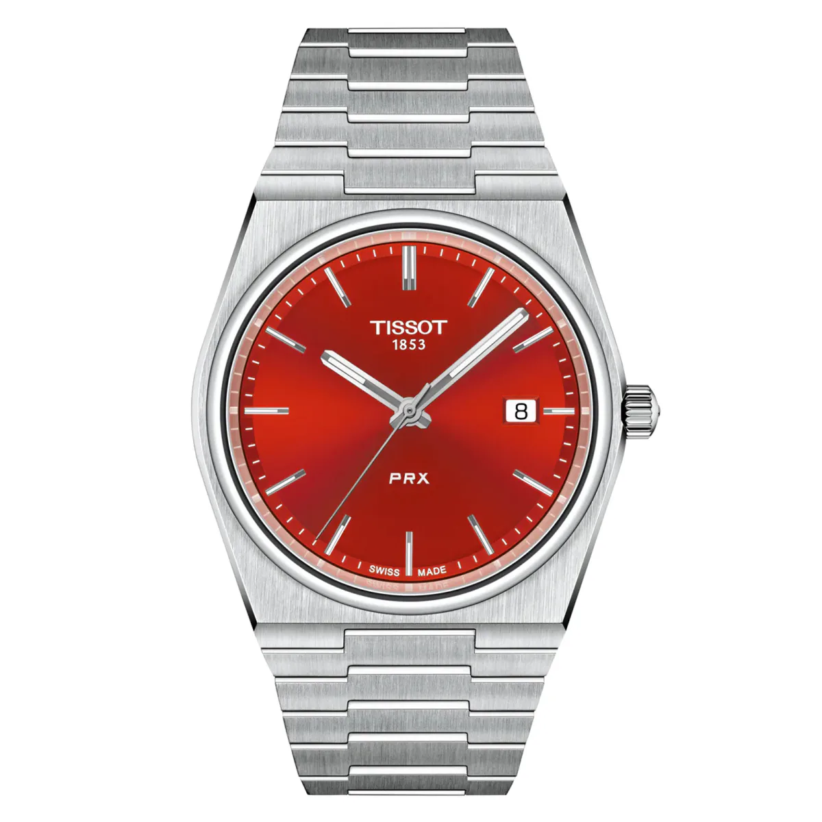Tissot PRX Quartz 40mm Mens Watch Red