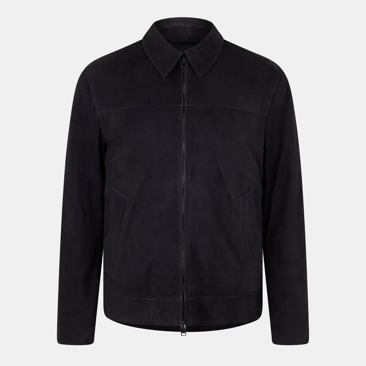 Brioni Men's Suede Long Sleeve Slim Fit Leather Jacket