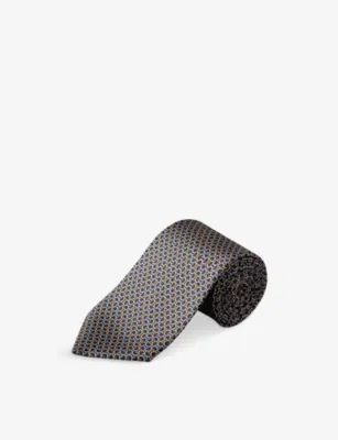 ETON Geometric-Print Silk Tie