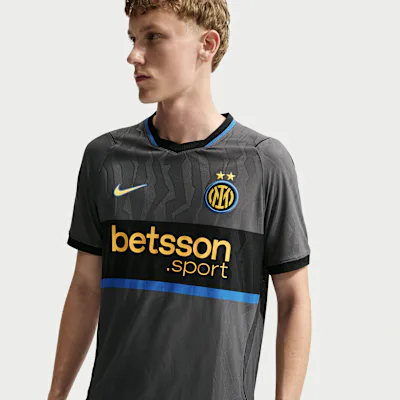 Nike Inter Milan 2026/27 Match Third Men's Nike Aero-FIT Football Authentic Shirt - Iron Grey/Black/Tour Yellow