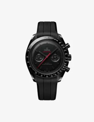 OMEGA Speedmaster Dark Side of the Moon Ceramic Rubber-Strap Watch 44.25mm